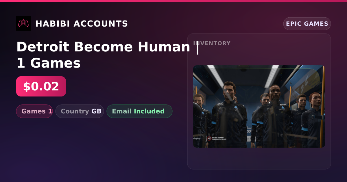 Detroit Become Human | 1 Games — HabibiAccounts