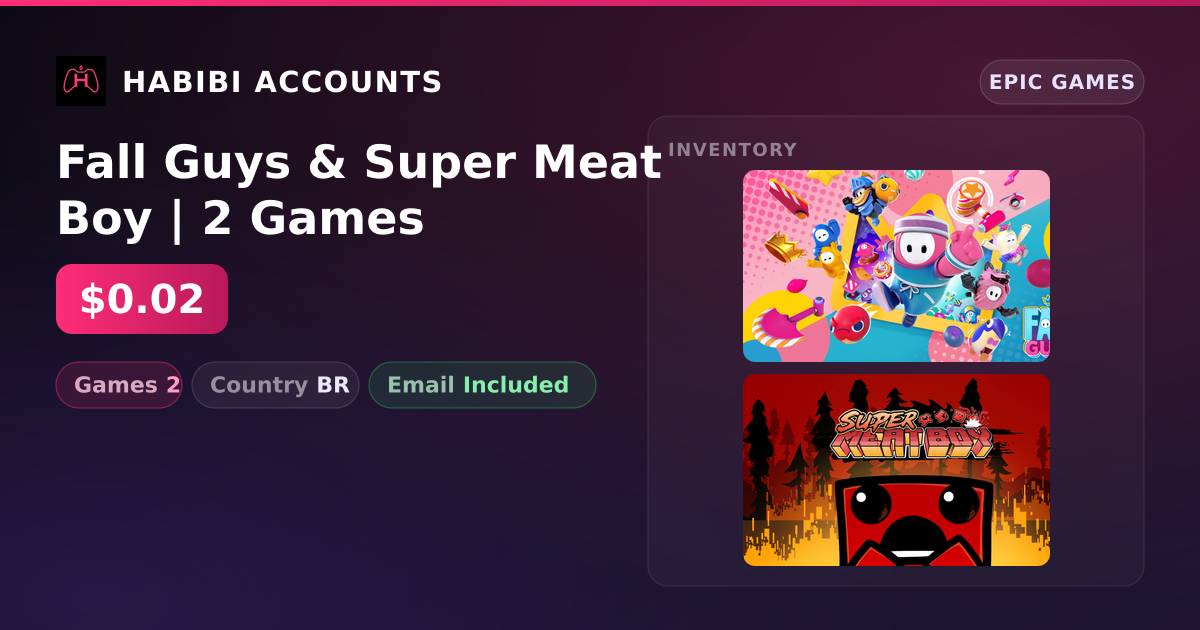 Fall Guys & Super Meat Boy | 2 Games — HabibiAccounts
