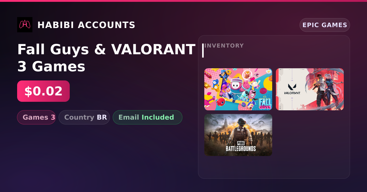 Fall Guys & VALORANT | 3 Games — HabibiAccounts