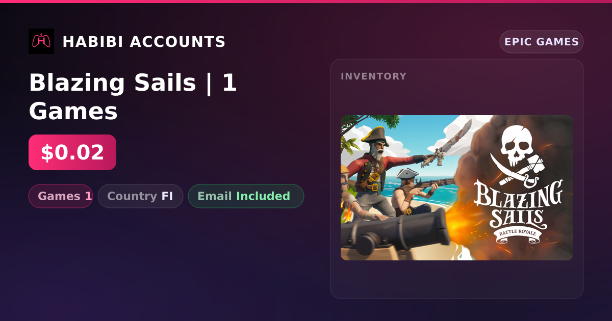 Blazing Sails | 1 Games — HabibiAccounts