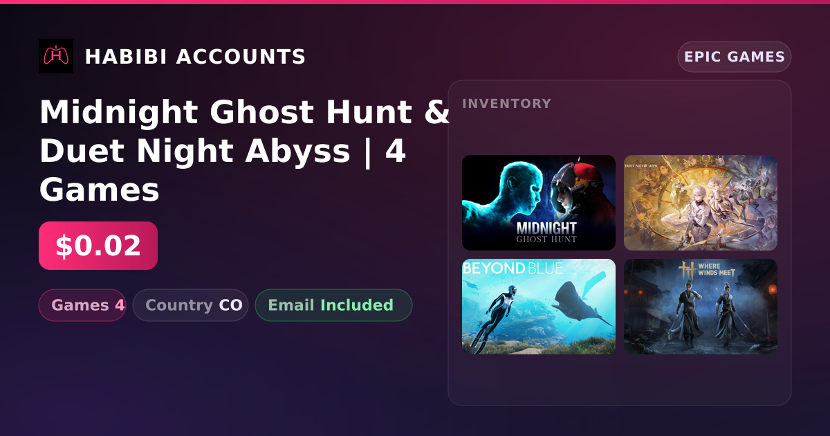 Midnight Ghost Hunt & Duet Night Abyss | 4 Games — HabibiAccounts