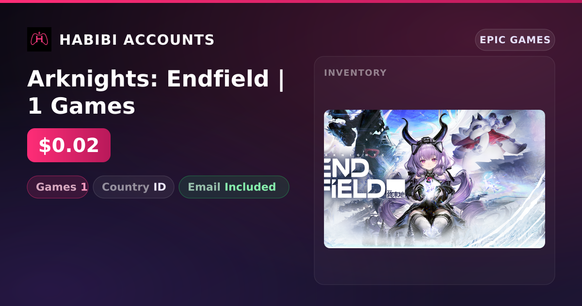 Arknights: Endfield | 1 Games — HabibiAccounts