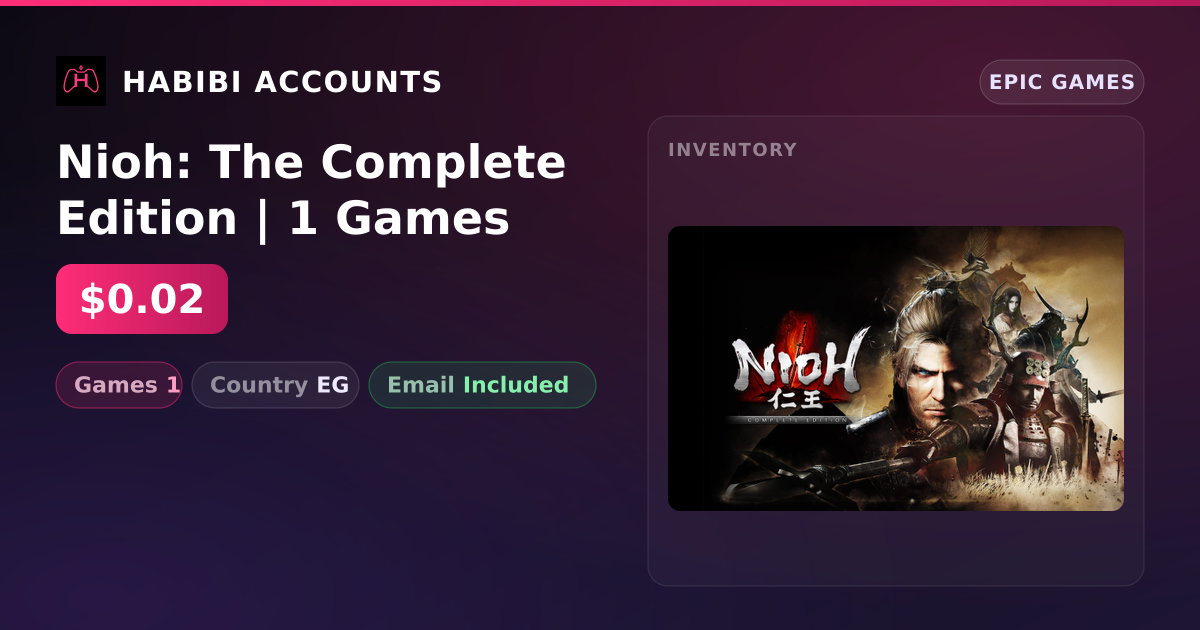 Nioh: The Complete Edition | 1 Games — HabibiAccounts