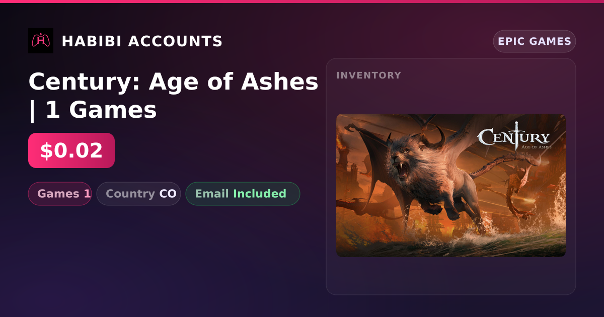 Century: Age of Ashes | 1 Games — HabibiAccounts