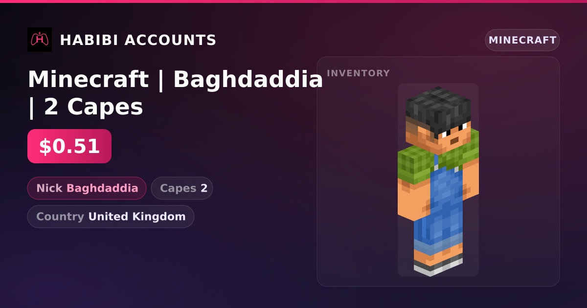 Minecraft | Baghdaddia | 2 Capes — HabibiAccounts