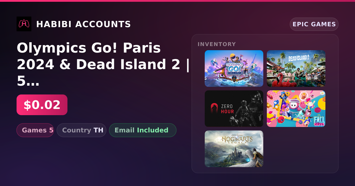 Olympics Go! Paris 2024 & Dead Island 2 | 5 Games — HabibiAccounts