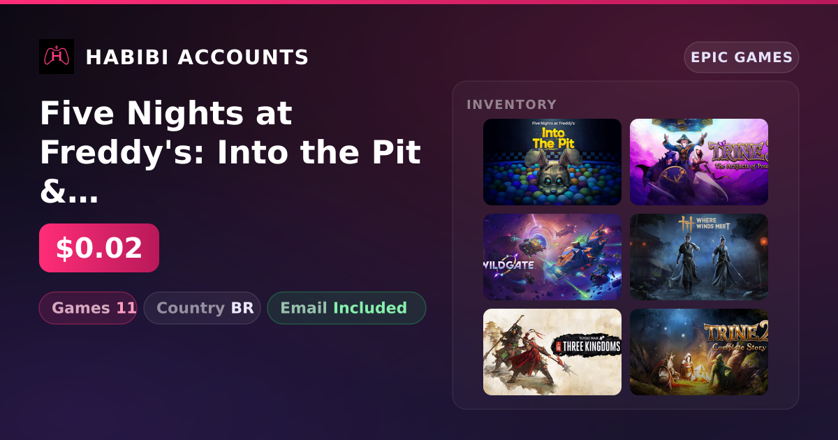 Five Nights at Freddy's: Into the Pit & Trine 3: The Artifacts of Power | 11 Games — HabibiAccounts