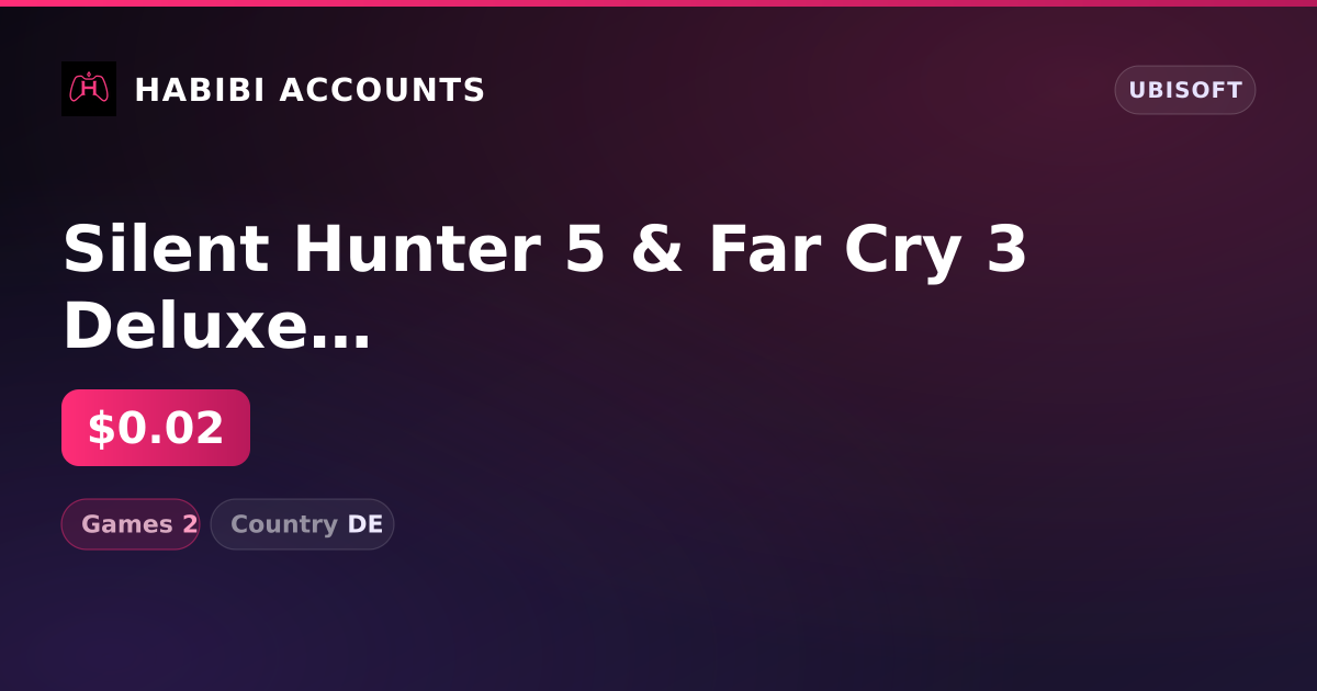 Silent Hunter 5 & Far Cry 3 Deluxe Edition | 2 Games — HabibiAccounts