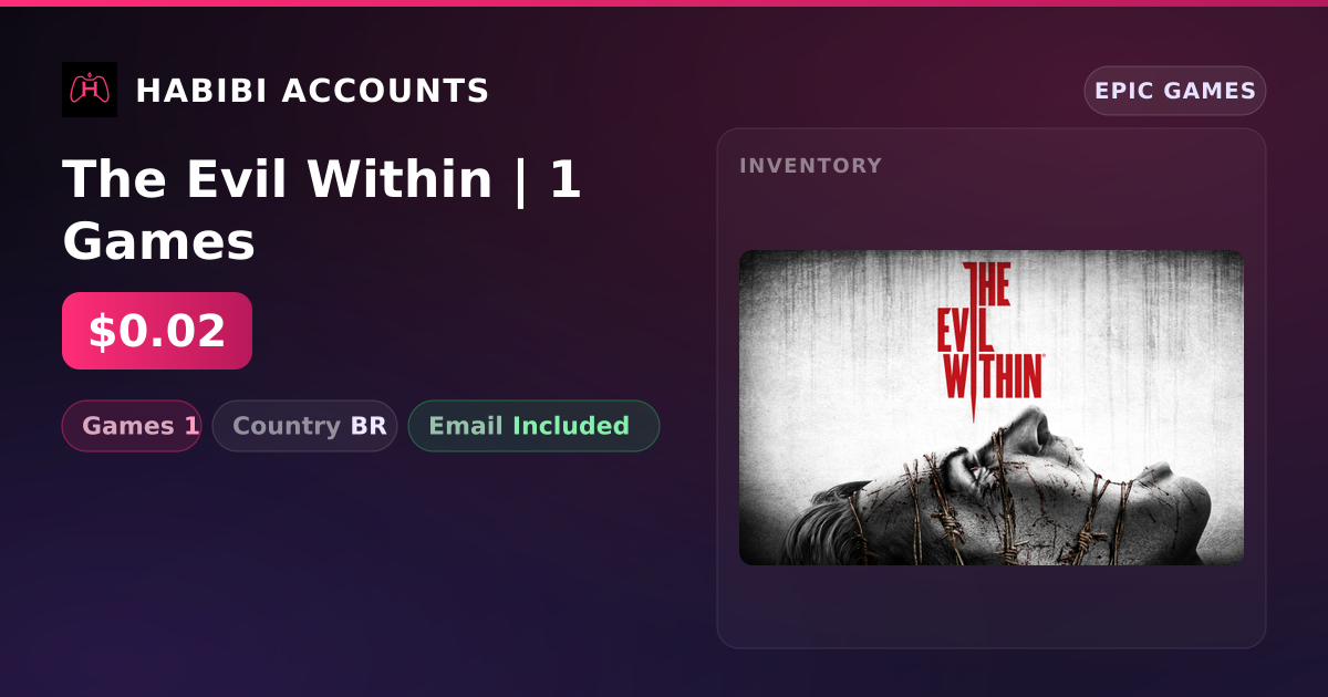 The Evil Within | 1 Games — HabibiAccounts