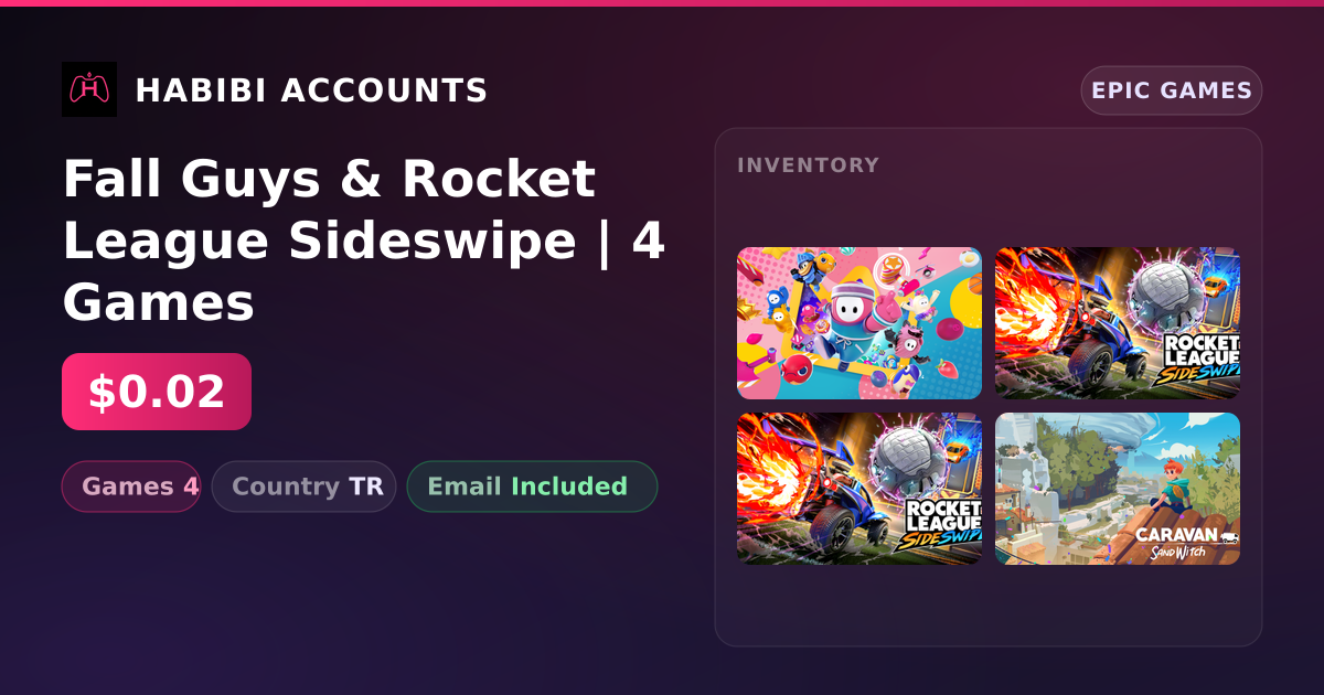 Fall Guys & Rocket League Sideswipe | 4 Games — HabibiAccounts