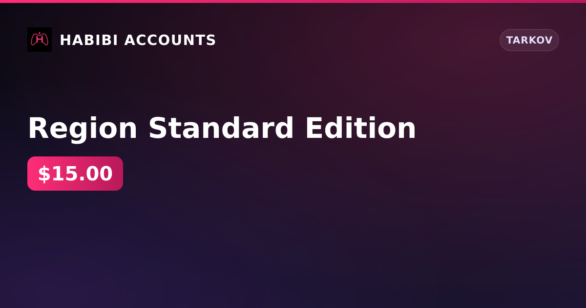 Region Standard Edition — HabibiAccounts