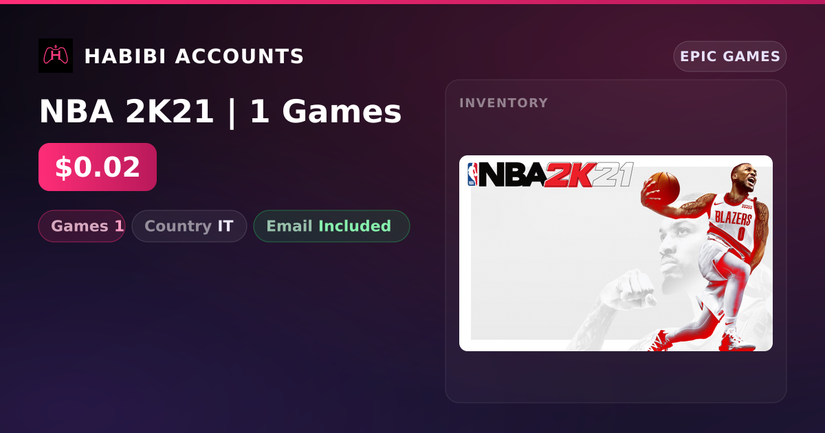 NBA 2K21 | 1 Games — HabibiAccounts