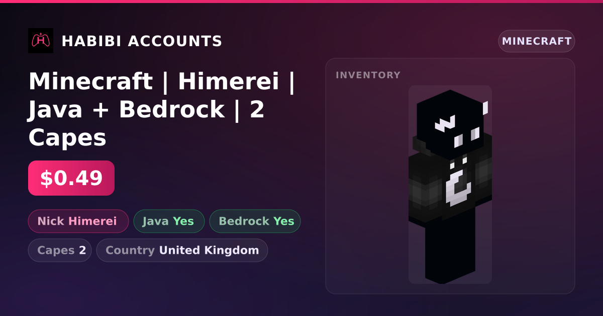 Minecraft | Himerei | Java + Bedrock | 2 Capes — HabibiAccounts