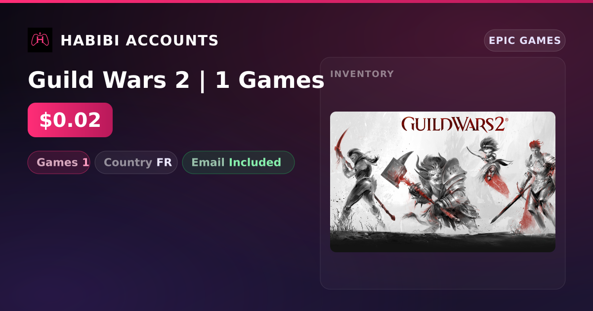 Guild Wars 2 | 1 Games — HabibiAccounts
