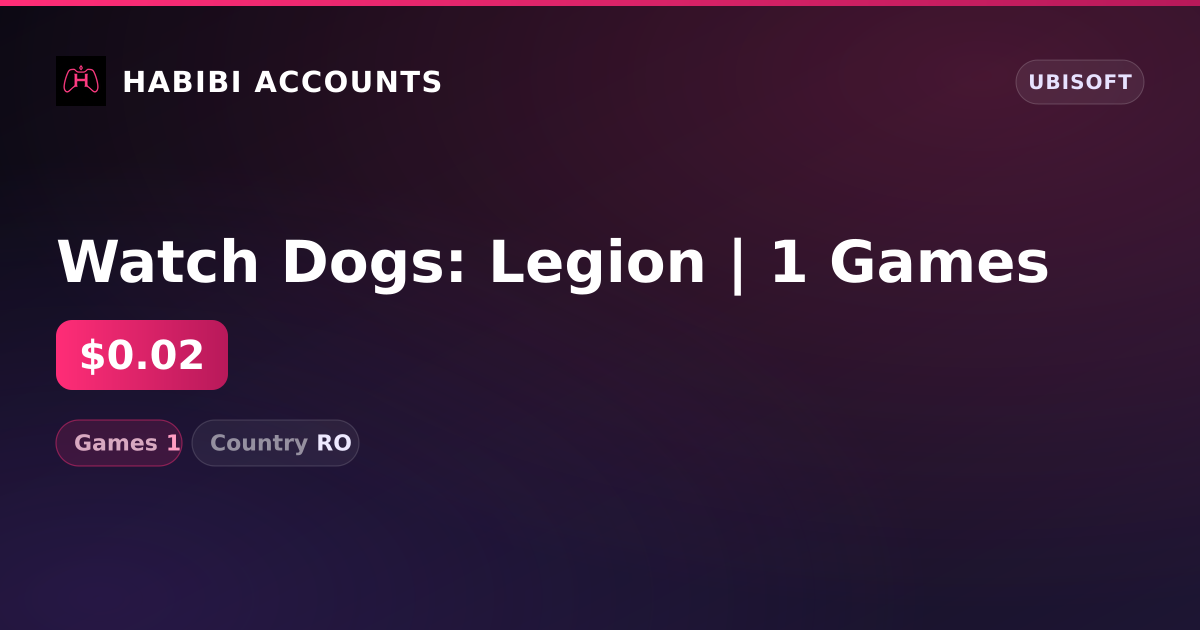 Watch Dogs: Legion | 1 Games — HabibiAccounts