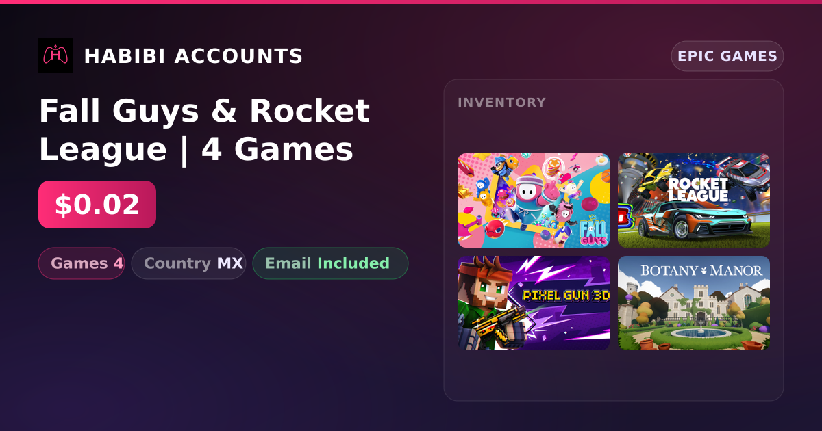 Fall Guys & Rocket League | 4 Games — HabibiAccounts