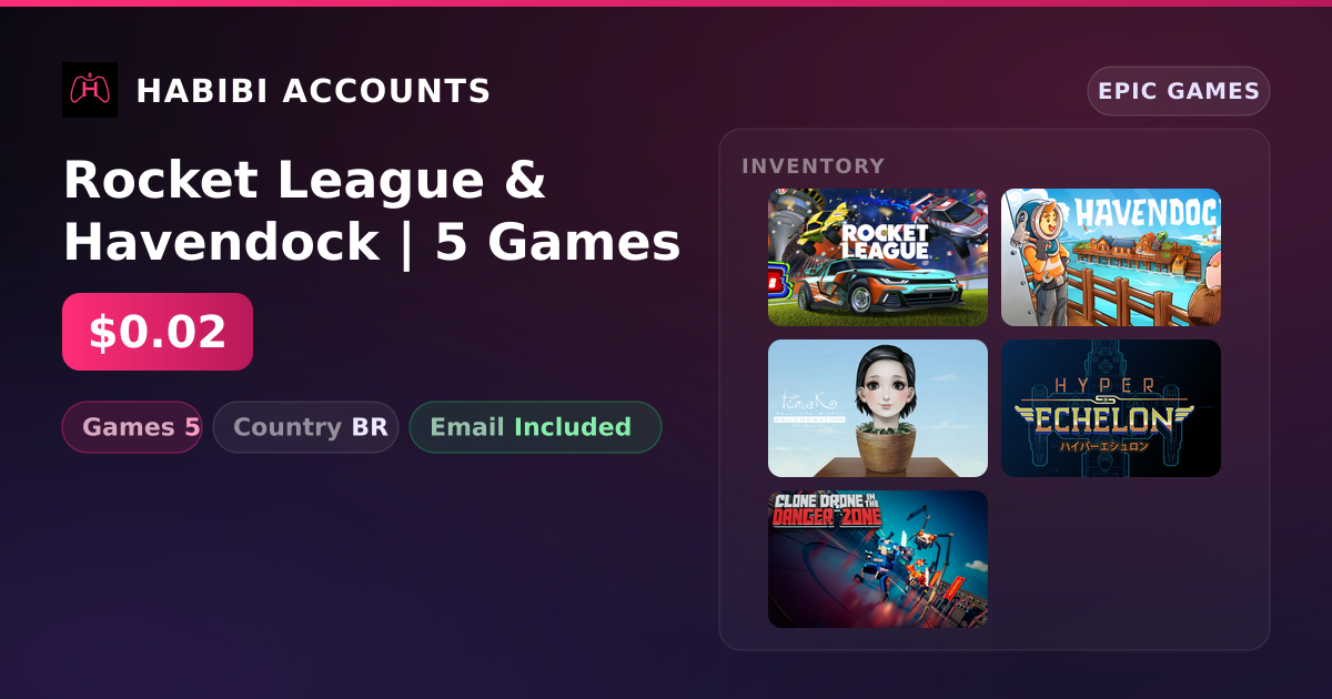 Rocket League & Havendock | 5 Games — HabibiAccounts