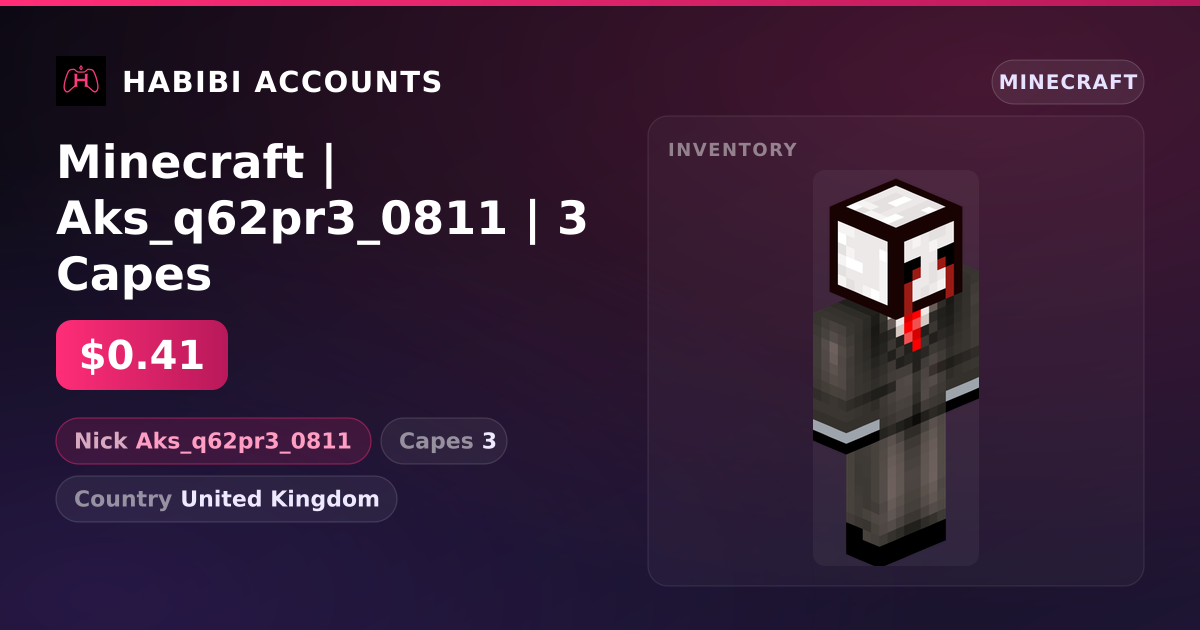 Minecraft | Aks_q62pr3_0811 | 3 Capes — HabibiAccounts