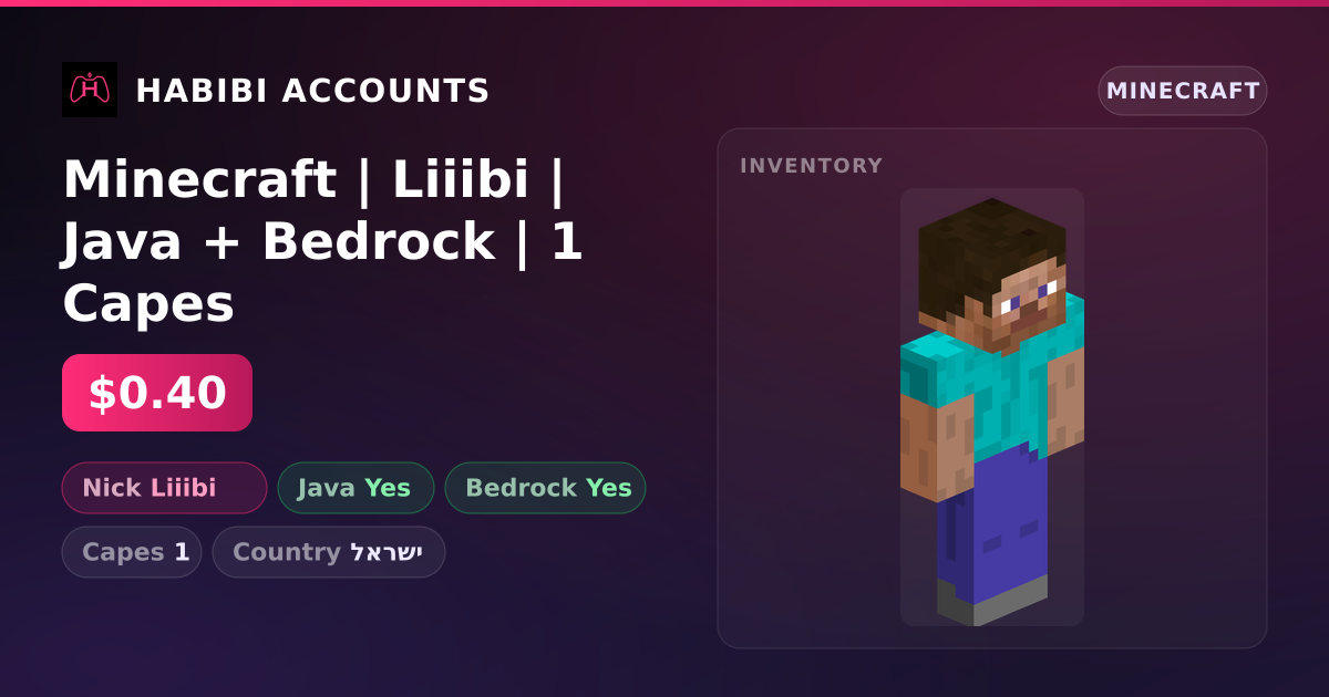 Minecraft | Liiibi | Java + Bedrock | 1 Capes — HabibiAccounts