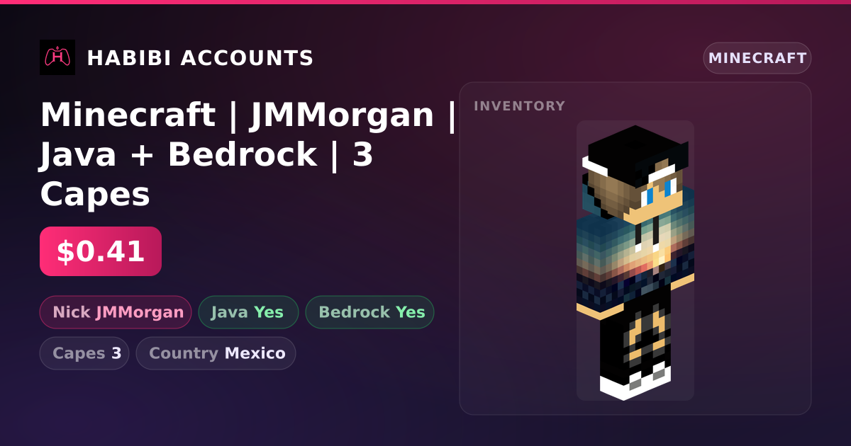 Minecraft | JMMorgan | Java + Bedrock | 3 Capes — HabibiAccounts