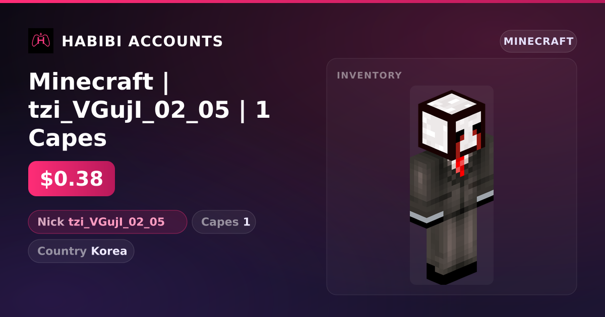 Minecraft | tzi_VGujI_02_05 | 1 Capes — HabibiAccounts