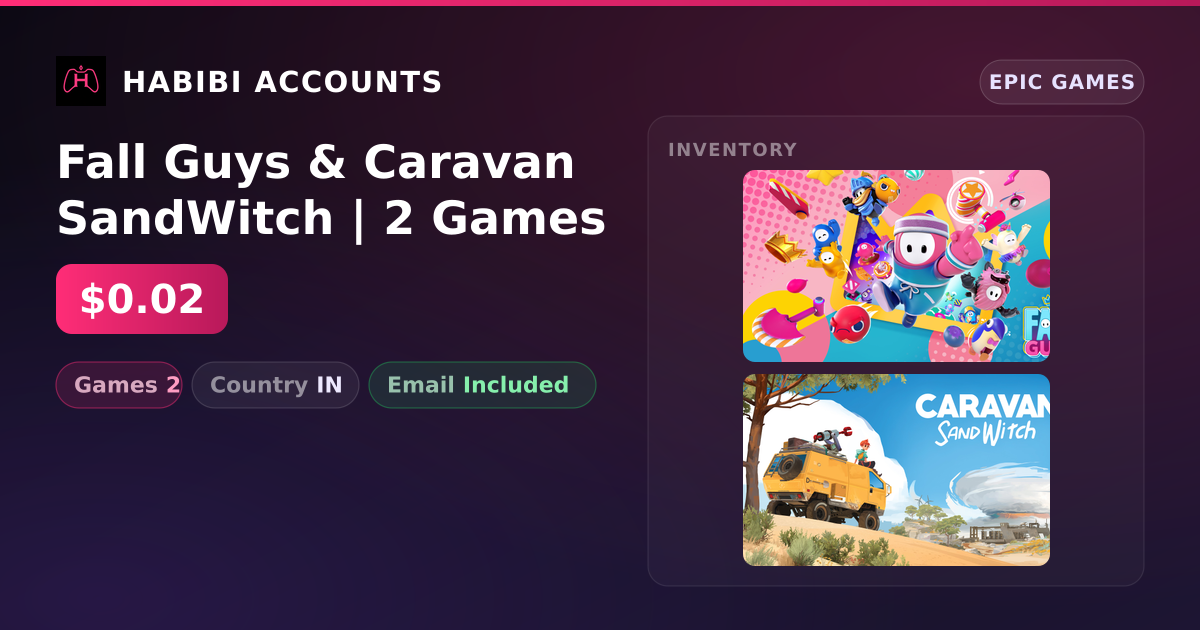 Fall Guys & Caravan SandWitch | 2 Games — HabibiAccounts