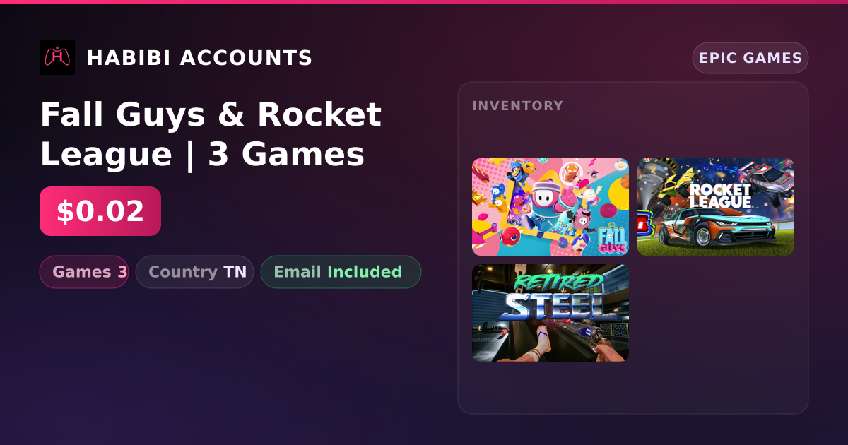 Fall Guys & Rocket League | 3 Games — HabibiAccounts