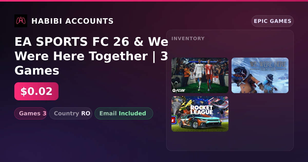 EA SPORTS FC 26 & We Were Here Together | 3 Games — HabibiAccounts