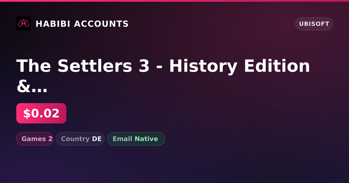 The Settlers 3 - History Edition & The Settlers 4 - History Edition | 2 Games — HabibiAccounts