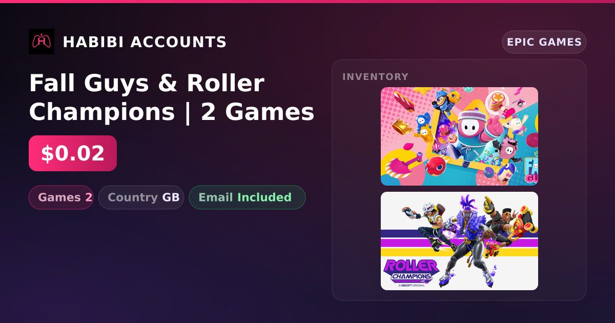 Fall Guys & Roller Champions | 2 Games — HabibiAccounts