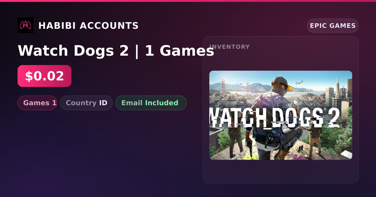 Watch Dogs 2 | 1 Games — HabibiAccounts
