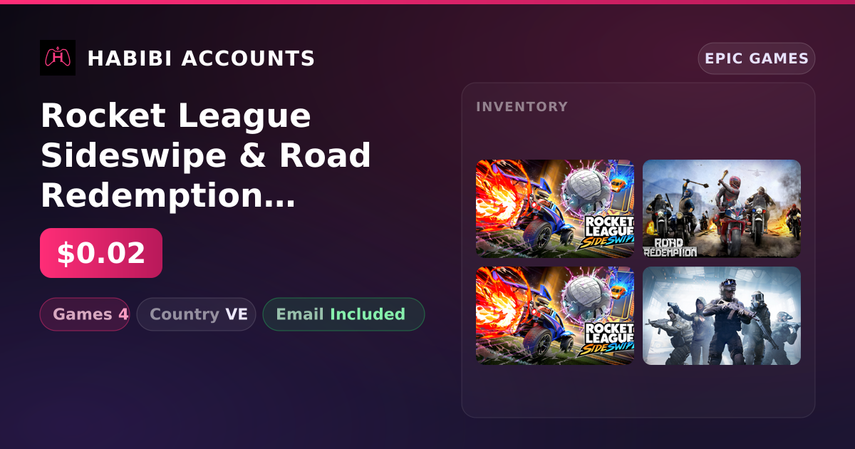 Rocket League Sideswipe & Road Redemption Mobile | 4 Games — HabibiAccounts