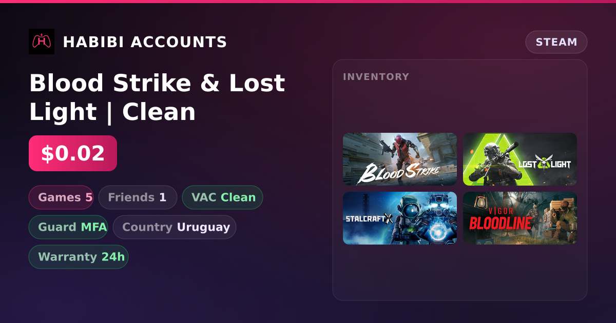 Blood Strike & Lost Light | Clean — HabibiAccounts