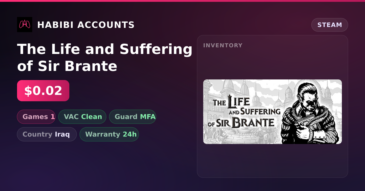 The Life and Suffering of Sir Brante — HabibiAccounts