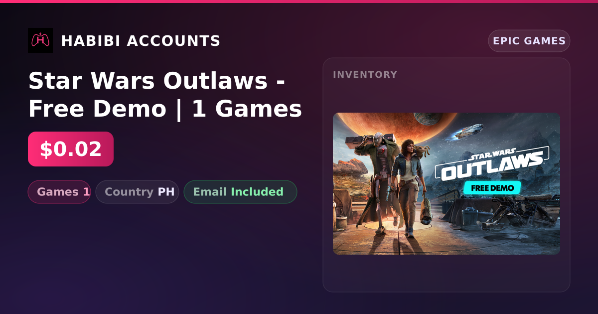 Star Wars Outlaws - Free Demo | 1 Games — HabibiAccounts