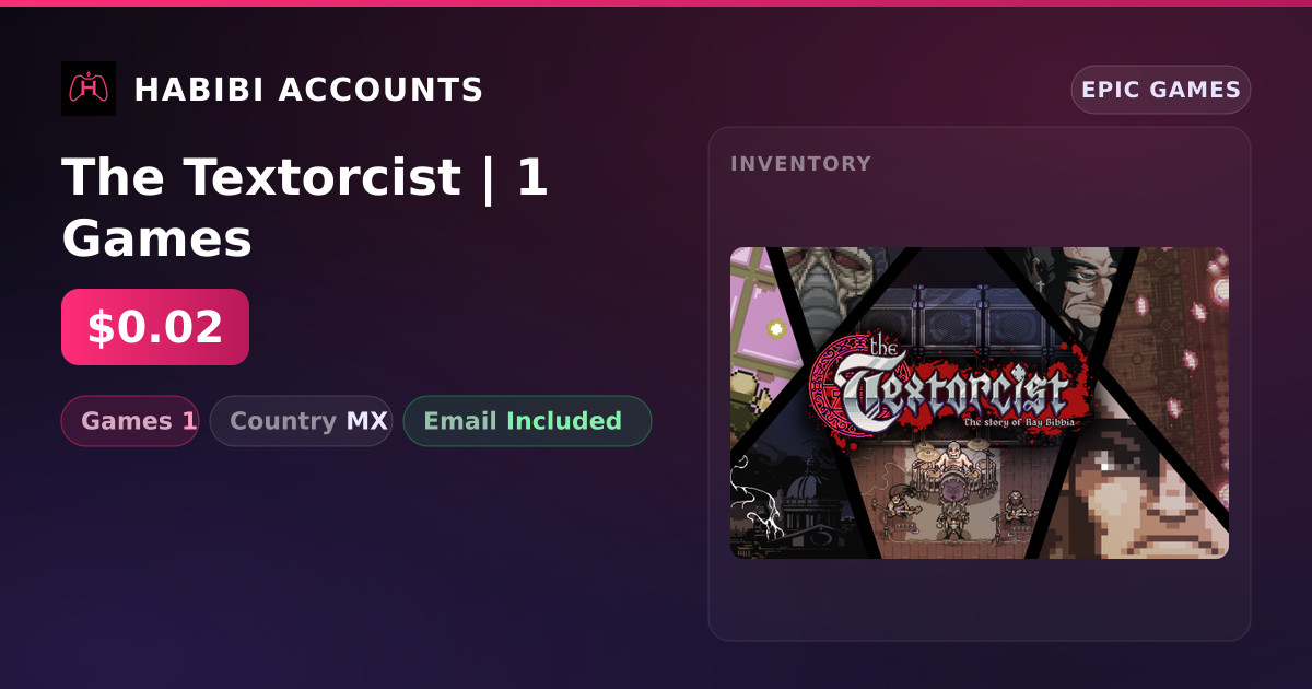 The Textorcist | 1 Games — HabibiAccounts