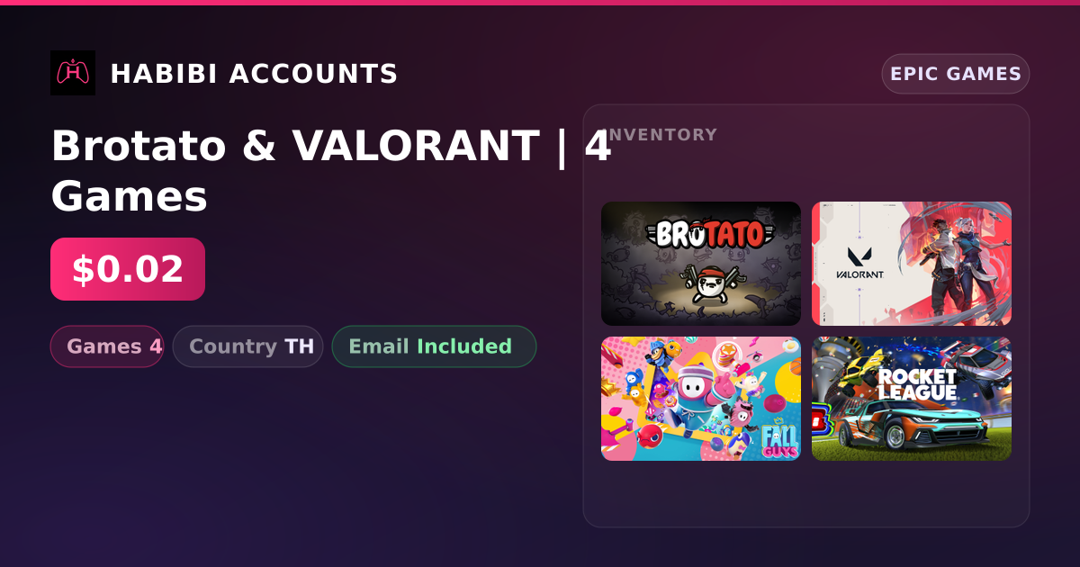 Brotato & VALORANT | 4 Games — HabibiAccounts