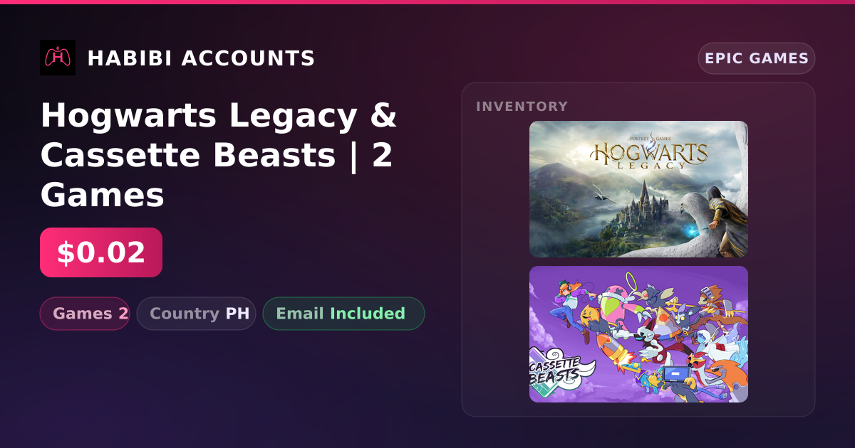 Hogwarts Legacy & Cassette Beasts | 2 Games — HabibiAccounts