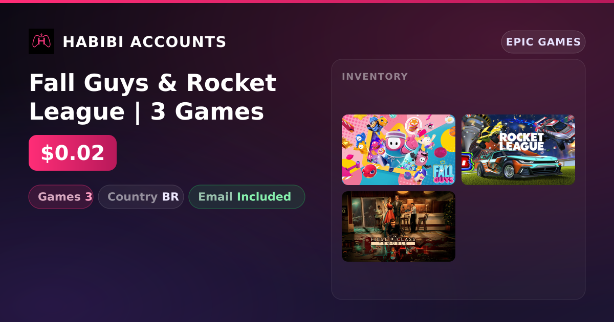 Fall Guys & Rocket League | 3 Games — HabibiAccounts
