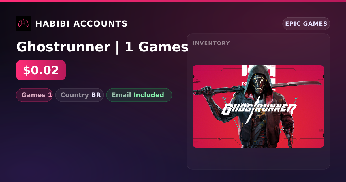 Ghostrunner | 1 Games — HabibiAccounts