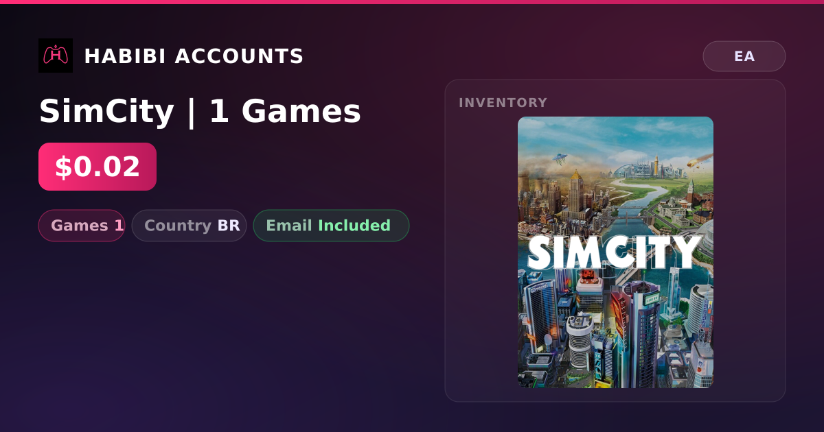 SimCity | 1 Games — HabibiAccounts