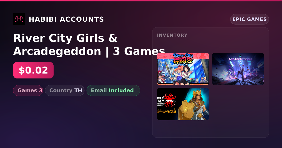 River City Girls & Arcadegeddon | 3 Games — HabibiAccounts
