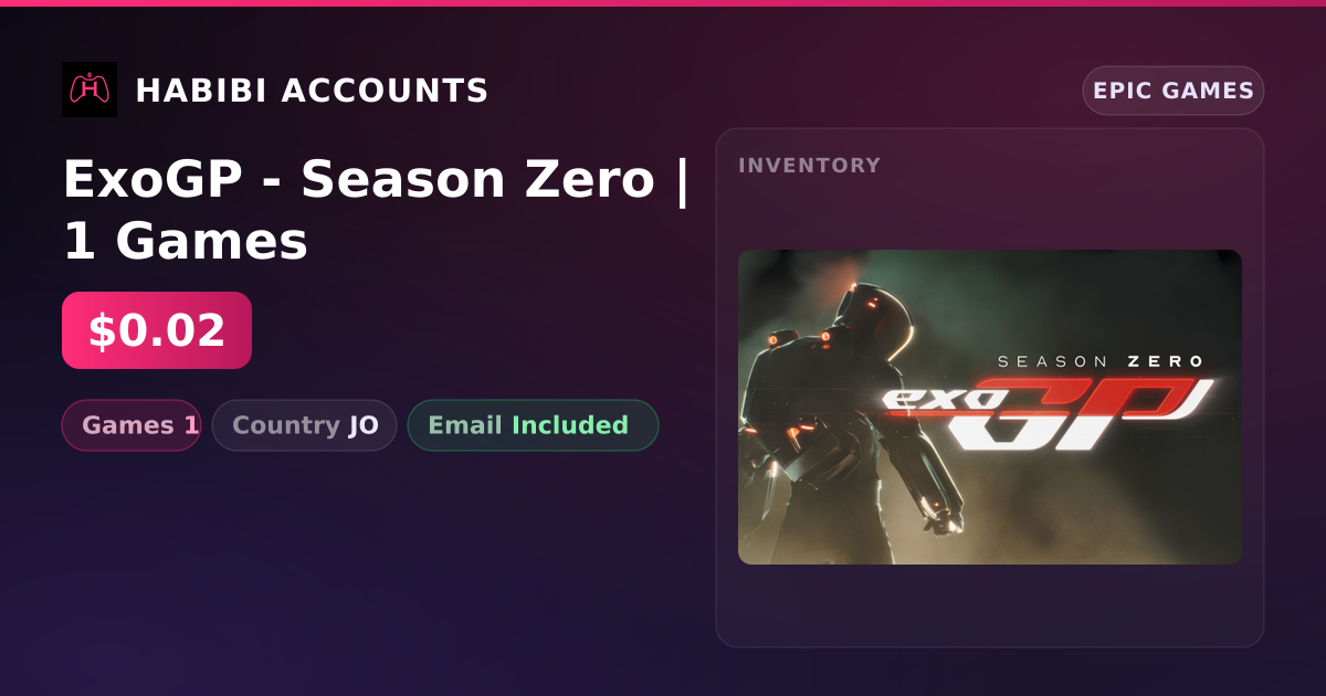 ExoGP - Season Zero | 1 Games — HabibiAccounts