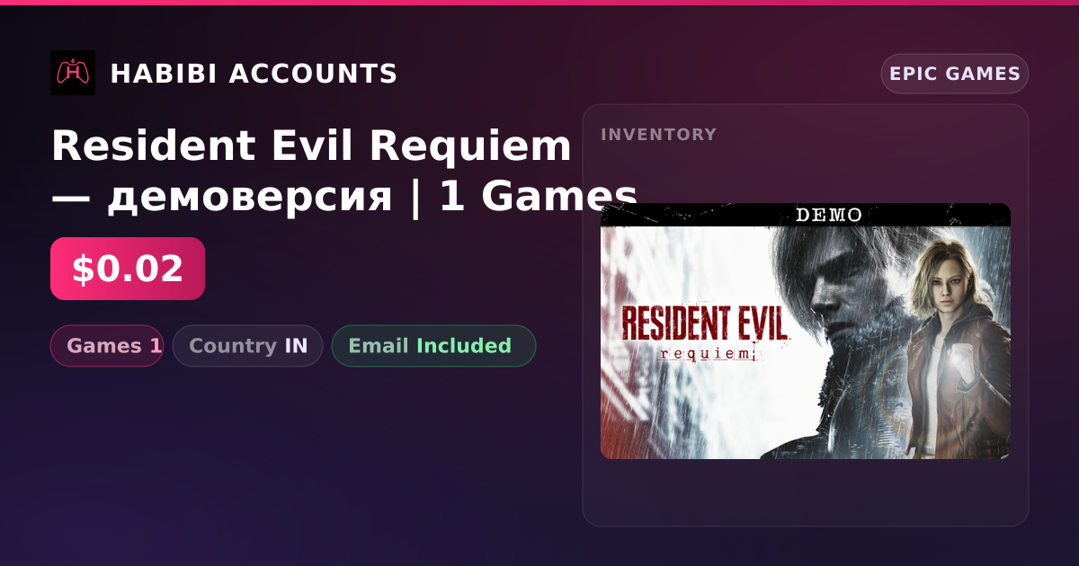 Resident Evil Requiem — демоверсия | 1 Games — HabibiAccounts