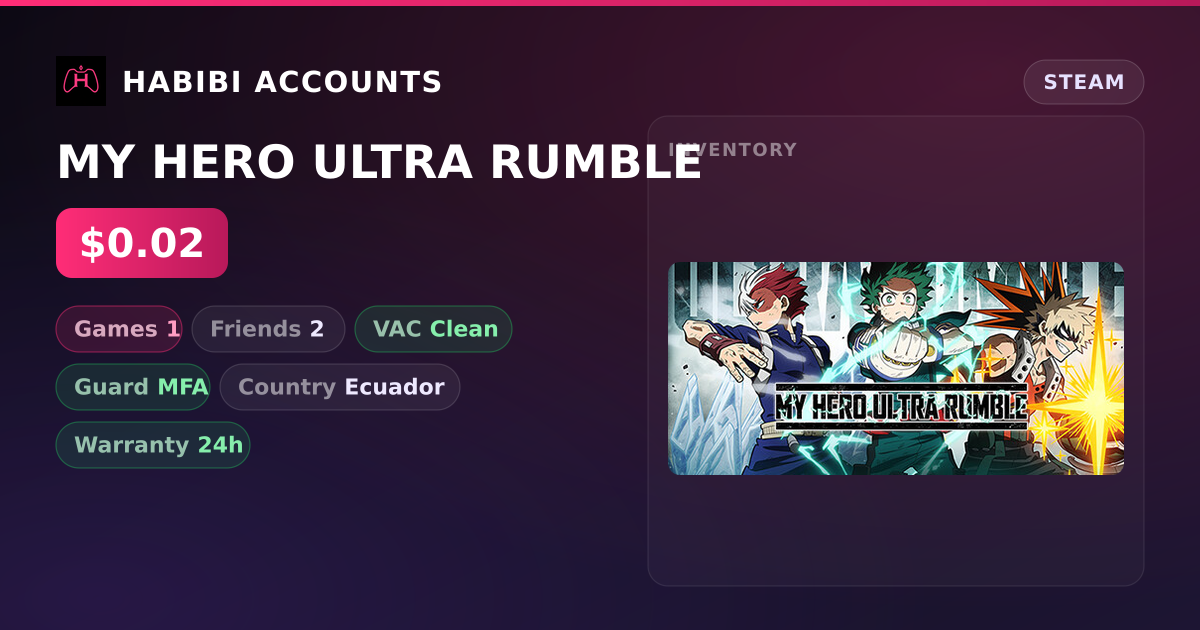MY HERO ULTRA RUMBLE — HabibiAccounts