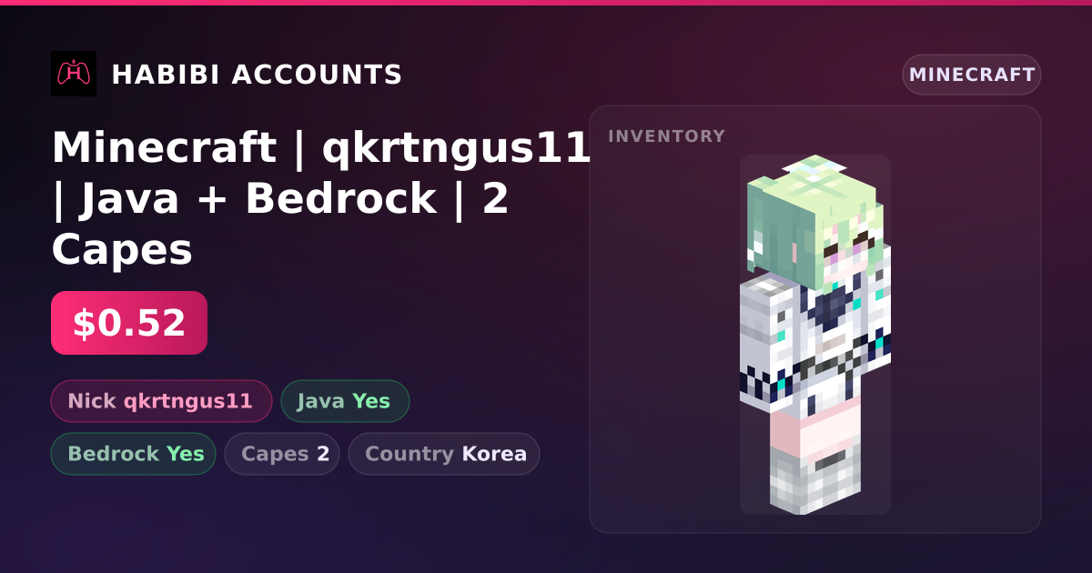Minecraft | qkrtngus11 | Java + Bedrock | 2 Capes — HabibiAccounts