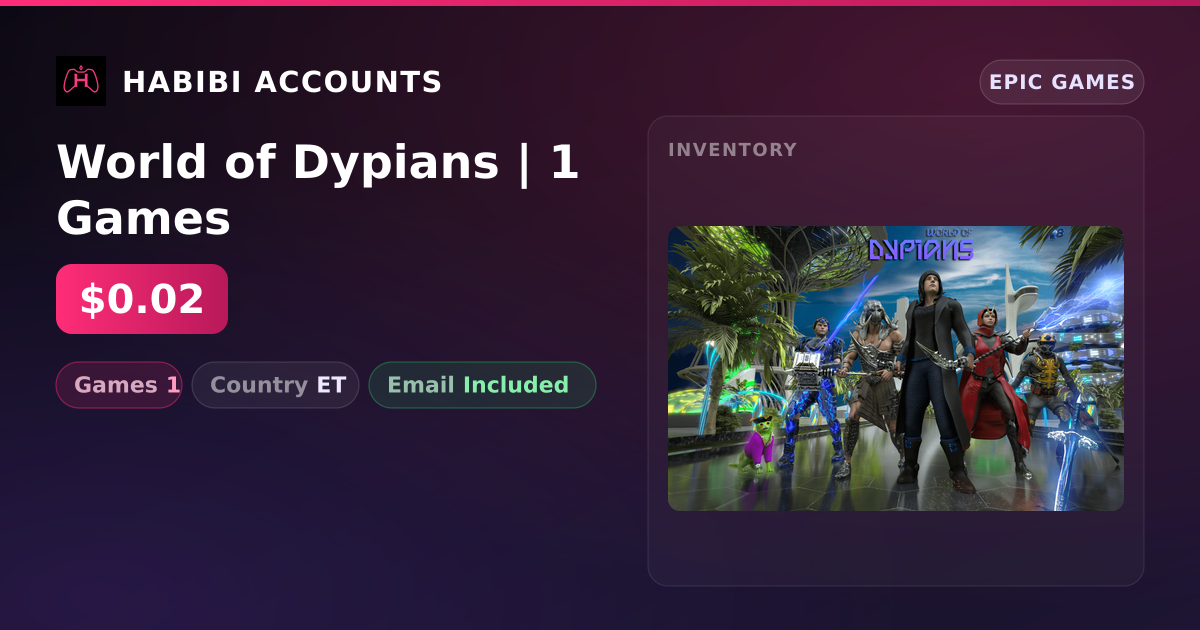 World of Dypians | 1 Games — HabibiAccounts