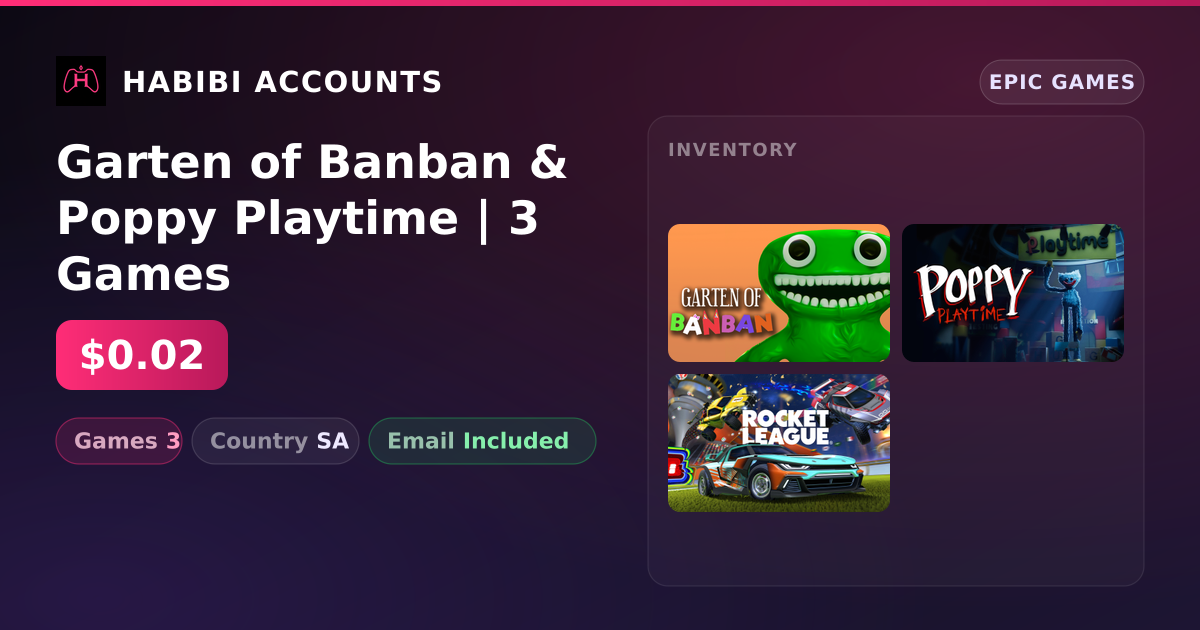 Garten of Banban & Poppy Playtime | 3 Games — HabibiAccounts