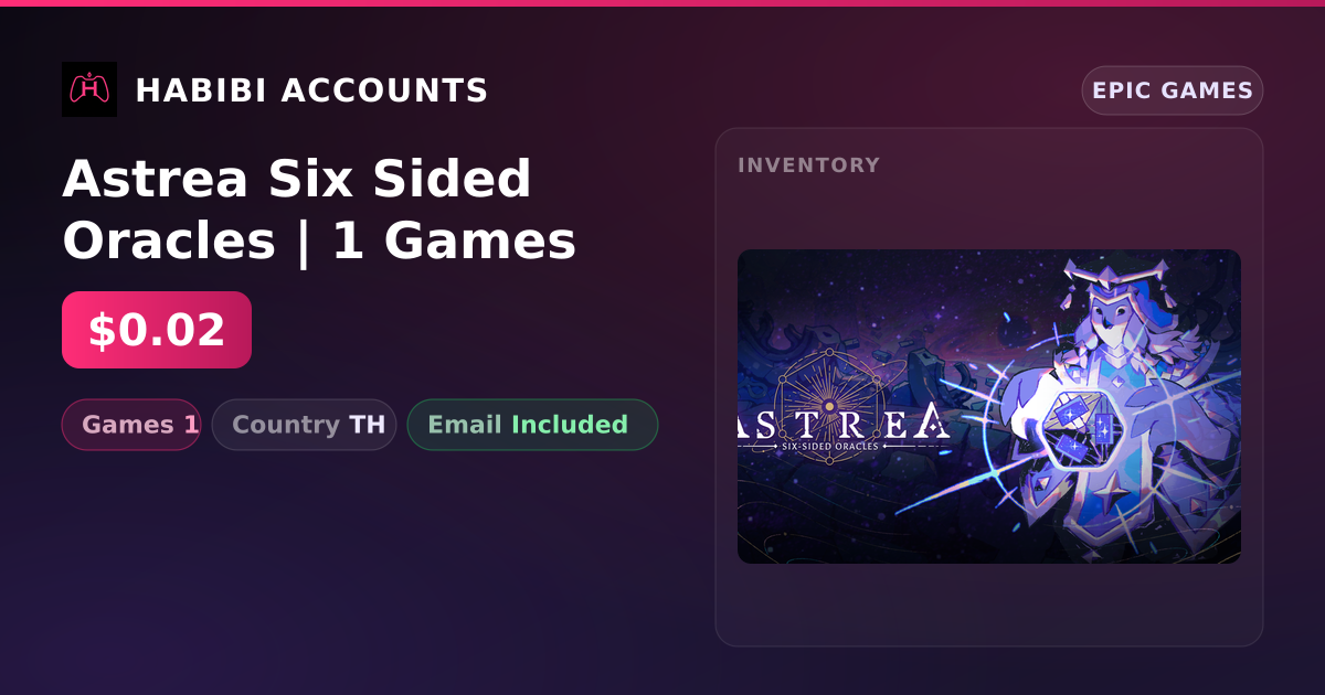 Astrea Six Sided Oracles | 1 Games — HabibiAccounts
