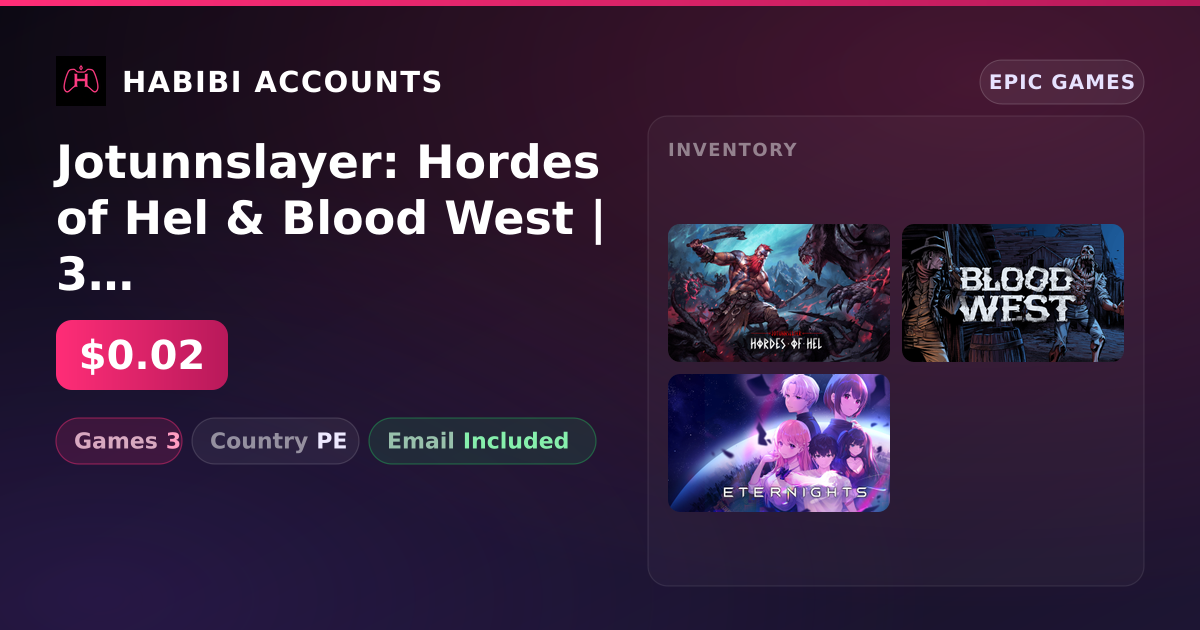 Jotunnslayer: Hordes of Hel & Blood West | 3 Games — HabibiAccounts